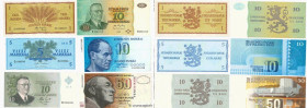 Country : FINLAND 
Face Value : 1, 5, 10 et 50 Markka Lot 
Date : 1963-1986 
Period/Province/Bank : Suomen Pankki 
Catalogue reference : P.98/099, P.1...