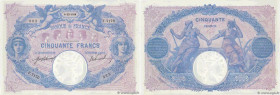 Country : FRANCE 
Face Value : 50 Francs BLEU ET ROSE  
Date : 04 décembre 1916 
Period/Province/Bank : Banque de France, XXe siècle 
Catalogue refere...
