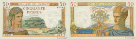 Country : FRANCE 
Face Value : 50 Francs CÉRÈS  
Date : 17 janvier 1935 
Period/Province/Bank : Banque de France, XXe siècle 
Catalogue reference : F....