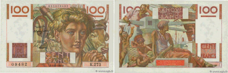 Country : FRANCE 
Face Value : 100 Francs JEUNE PAYSAN  
Date : 02 décembre 1948...