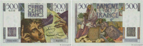 Country : FRANCE 
Face Value : 500 Francs CHATEAUBRIAND  
Date : 03 juillet 1952 
Period/Province/Bank : Banque de France, XXe siècle 
Catalogue refer...