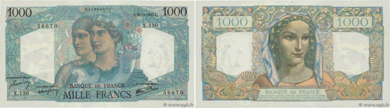 Country : FRANCE 
Face Value : 1000 Francs MINERVE ET HERCULE  
Date : 22 novemb...