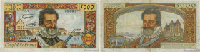Country : FRANCE 
Face Value : 5000 Francs HENRI IV  
Date : 07 février 1957 
Period/Province/Bank : Banque de France, XXe siècle 
Catalogue reference...