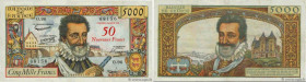 Country : FRANCE 
Face Value : 50 NF sur 5000 Francs HENRI IV  
Date : 30 octobre 1958 
Period/Province/Bank : Banque de France, XXe siècle 
Catalogue...