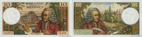 Country : FRANCE 
Face Value : 10 Francs VOLTAIRE  
Date : 04 novembre 1966 
Period/Province/Bank : Banque de France, XXe siècle 
Catalogue reference ...
