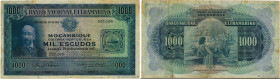 Country : MOZAMBIQUE 
Face Value : 1000 Escudos  
Date : 29 novembre 1945 
Period/Province/Bank : Banco Nacional Ultramarino 
Catalogue reference : P....