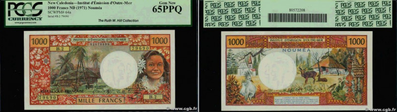 Country : NEW CALEDONIA 
Face Value : 1000 Francs  
Date : (1971) 
Period/Provin...