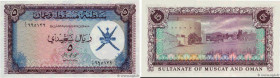 Country : OMAN 
Face Value : 5 Rials Saidi  
Date : (1970) 
Period/Province/Bank : Sultanate of Muscat and Oman 
Catalogue reference : P.5a 
Alphabet ...