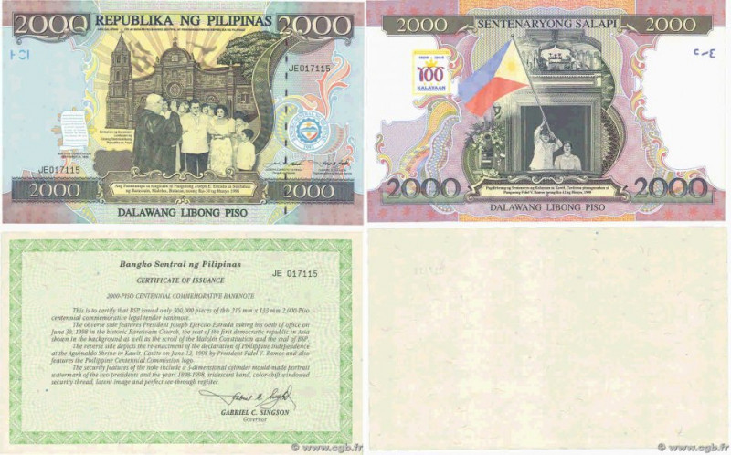 Country : PHILIPPINES 
Face Value : 2000 Piso  
Date : 1998 
Period/Province/Ban...
