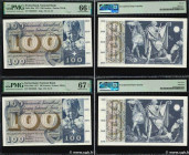Country : SWITZERLAND 
Face Value : 100 Francs Consécutifs 
Date : 10 février 1971 
Period/Province/Bank : Banque Nationale Suisse 
Catalogue referenc...