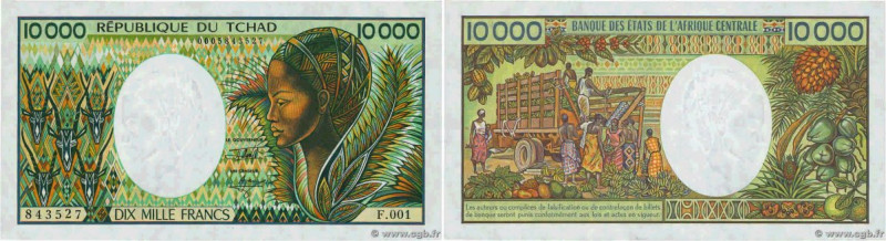 Country : CHAD 
Face Value : 10000 Francs  
Date : (1991) 
Period/Province/Bank ...