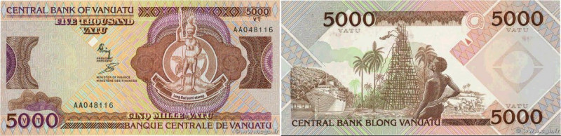 Country : VANUATU 
Face Value : 5000 Vatu  
Date : (1989) 
Period/Province/Bank ...