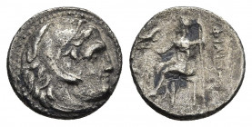 KINGS OF MACEDON. Philip III Arrhidaios (323-317 BC). Drachm. Side.
Obv: Head of Herakles right, wearing lion skin.
Rev: ΦΙΛΙΠΠΟΥ.
Zeus seated left...