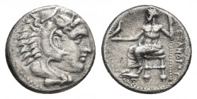 KINGS OF MACEDON. Alexander III 'the Great' (336-323 BC). Drachm. Uncertain mint in western Asia Minor.
Obv: Head of Herakles right, wearing lion ski...