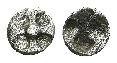 ATTICA. Athens. hemibol (Circa 515-510 BC). "Wappenmünzen" type.
Obv: Wheel wit...