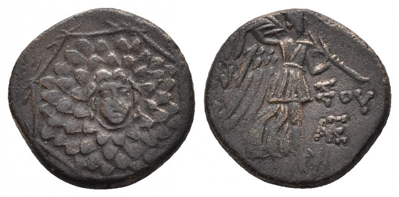 PONTOS. Amisos. Ae (Circa 85-65 BC). Time of Mithradates VI Eupator.
Obv: Aegis...