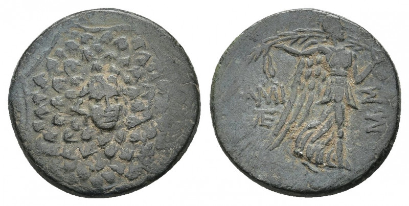 PONTOS. Amisos. Ae (Circa 85-65 BC). Time of Mithradates VI Eupator.
Obv: Aegis...