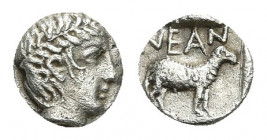 TROAS. Neandria. Obol (4th century BC)
Obv: Laureate head of Apollo right. Rev: NEAN. Ram standing right within incuse square. SNG Ashmolean 1170; SN...