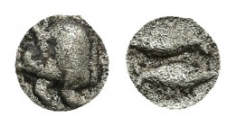 MYSIA. Kyzikos. Hemiobol (Circa 450-400 BC).
Obv: Forepart of boar left.
Rev: Two tunny fish in opposite directions, one atop the other.
Von Fritze...