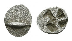 MYSIA. Kyzikos. Obol (Circa 600-550 BC).
Obv: Tunny left.
Rev: Quadripartite incuse square.
Von Fritze II 5; SNG BN -; SNG von Aulock 7328.
Condit...