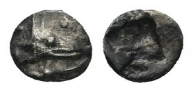 MYSIA. Kyzikos. Hemiobol (Circa 600-550 BC).
Obv: Tunny head right.
Rev: Quadripartite incuse square.
Von Fritze IX 2.
Condition: Very fine.
Weig...