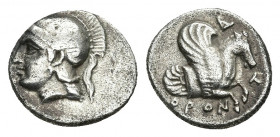 MYSIA. Adramytion. Orontes. (Satrap of Mysia, circa 357-352 BC). Half Siglos or Tetrobol.
Obv: Helmeted head of Athena left.
Rev: OPONTA.
Forepart ...
