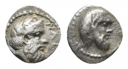CILICIA. Nagidos. Obol (Circa 400-380 BC).
Obv: Head of Pan right.
Rev: ΝΑΓΙ.
Head of Dionysos right.
Göktürk 4; SNG BN 16-8; SNG Levante 4.
Cond...