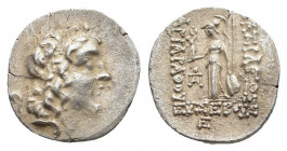 KINGS OF CAPPADOCIA. Ariarathes IX Eusebes Philopator (Circa 100-85 BC). Drachm. Mint A (Eusebeia under Mt. Argaios). Dated RY 5 (96/5 BC).
Obv: Diad...