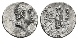 KINGS OF CAPPADOCIA. Ariobarzanes I Philoromaios (96-63 BC). Drachm. Mint A (Eusebeia under Mt. Argaios). Dated RY 13 (83/2 BC).
Obv: Diademed head r...