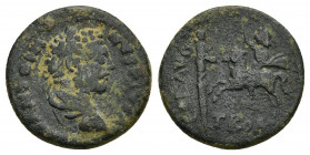 TROAS. Alexandria. Caracalla (198-217). Ae As
Obv: M AVREL ANTONINOC (?). Laureate and cuirassed bust right, seen from behind. Rev: COL ALEXA AVG. Em...