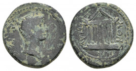 GALATIA. Koinon of Galatia. Claudius (41-54). Ae. Uncertain mint, possibly Ancyra. Annius Afrinus, magistrate.
Obv: KAICAP [...].
Laureate head righ...