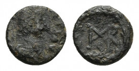 MARCIAN (450-457). Nummus. Nicomedia
Obv: D N MARCIANVS P F AVG. Diademed, draped and cuirassed bust right. Rev: Monogram in wreath; cross above; NIC...