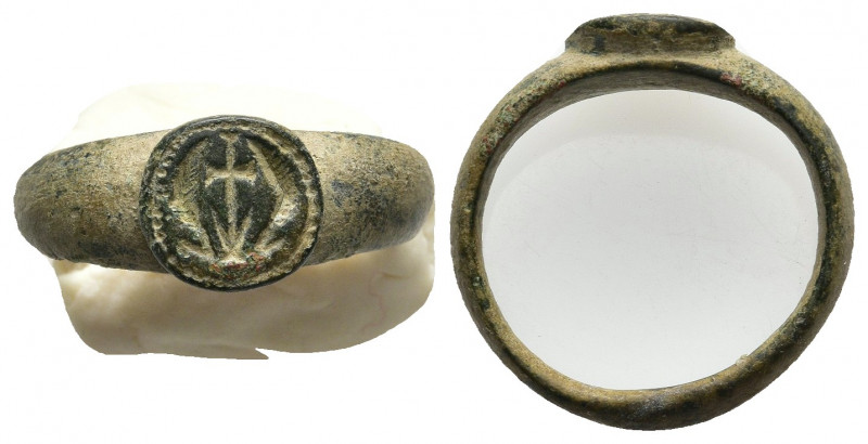 ANCIENT ROMAN BRONZE RING.(1st-2nd century).Ae.

Condition : Very fine.

Wei...