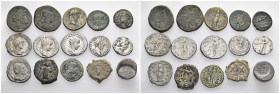 15 Greek - roman mixed coins.
Obv: .
Rev: .
.
Condition: See picture.
Weight: g.
Diameter: mm.