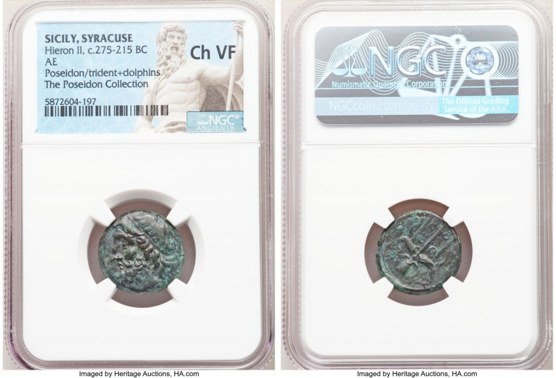 SICILY. Syracuse. Hieron II (ca. 275-215 BC). AE litra (18mm, 2h). NGC Choice VF...