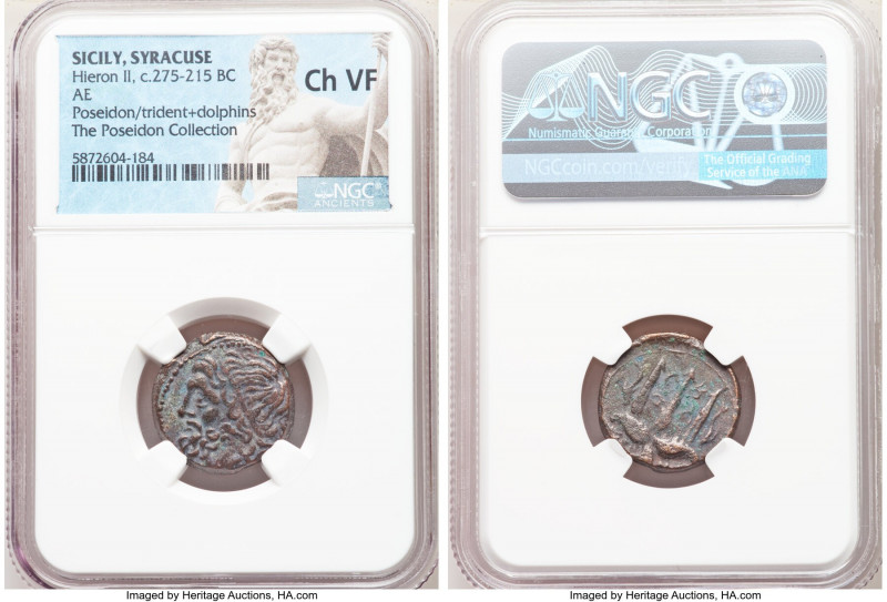 SICILY. Syracuse. Hieron II (ca. 275-215 BC). AE litra (20mm, 1h). NGC Choice VF...