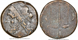 SICILY. Syracuse. Hieron II (ca. 275-215 BC). AE litra (18mm, 3h). NGC Choice VF. Head of Poseidon left, wearing taenia / ΙΕΡΩ-ΝΟΣ / Θ-Φ, trident head...