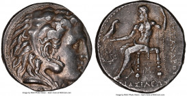 MACEDONIAN KINGDOM. Alexander III the Great (336-323 BC). AR tetradrachm (26mm,17.10gm 4h). NGC Choice XF 4/5 - 4/5 Fine Style. Posthumous issue of Ba...