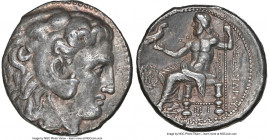 MACEDONIAN KINGDOM. Alexander III the Great (336-323 BC). AR tetradrachm (25mm, 17.12 gm, 2h). NGC Choice VF 5/5 - 4/5, Fine Style. Posthumous issue o...
