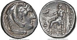 MACEDONIAN KINGDOM. Alexander III the Great (336-323 BC). AR tetradrachm (25mm,17.25gm 7h). NGC Choice VF 4/5 - 3/5, marks, flan flaw. Posthumous issu...