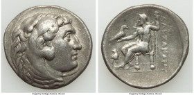 MACEDONIAN KINGDOM. Alexander III the Great (336-323 BC). AR tetradrachm (29mm, 16.89 gm, 12h). VF. Posthumous issue of uncertain mint in Greece or Ma...