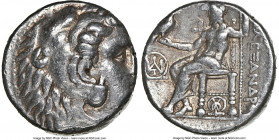 MACEDONIAN KINGDOM. Demetrius I Poliorcetes (306-283 BC). AR tetradrachm (24mm, 17.10 gm, 6h). NGC VF 2/5 - 4/5. Posthumous issue of Tyre, ca. 305-290...