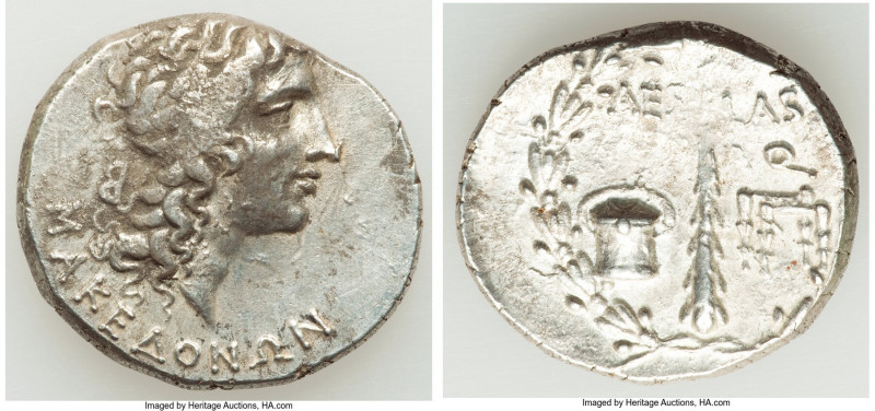 MACEDON UNDER ROME. Aesillas, as Quaestor (ca. 95-65 BC). AR tetradrachm (30mmm,...