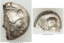 ATTICA. Athens. Ca. 510/500-480 BC. AR tetradrachm (20mm, 12.12 gm, 8h). Choice Fine, cut. Head of Athena right, hair in straight beaded braids, weari...