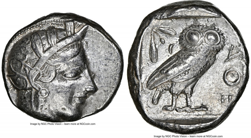 ATTICA. Athens. Ca. 440-404 BC. AR tetradrachm (24mm, 17.19 gm, 9h). NGC Choice ...