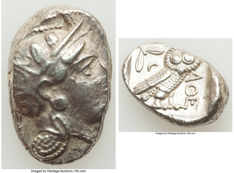 ATTICA. Athens. Ca. 393-294 BC. AR tetradrachm (26mm, 17.27 gm, 8h). Choice XF. ...