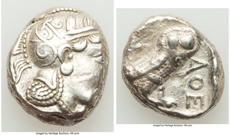 ATTICA. Athens. Ca. 393-294 BC. AR tetradrachm (23mm, 16.68 gm, 7h). Choice VF, ...