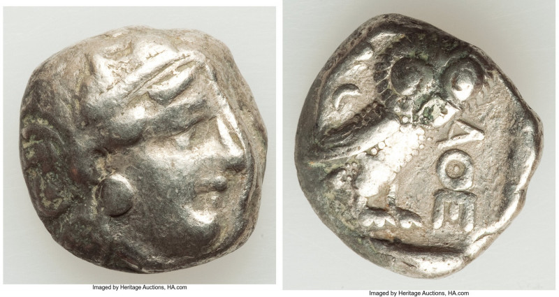 ATTICA. Athens. Ca. 393-294 BC. AR tetradrachm (23mm, 18.04 gm, 8h). Choice Fine...