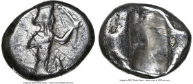 ACHAEMENID PERSIA. Darius I-Xerxes II (ca. 5th century BC). AR siglos (16mm). NGC VF, countermark. Lydo-Milesian standard. Sardes mint, ca. 485-420 BC...