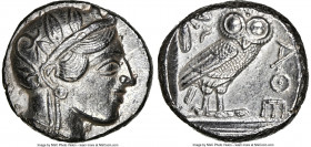NEAR EAST or EGYPT. Ca. 5th-4th centuries BC. AR tetradrachm (23mm, 17.13 gm, 12h). NGC Choice AU 5/5 - 4/5. Head of Athena right, wearing crested Att...